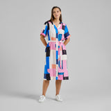 Vestido DEDICATED Kallvik Abstract Block Multi Color