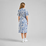 Vestido DEDICATED Orrefors Ocean Squares Oat White