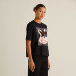 Camiseta DEDICATED Vadstena Painted Swans - Black - vista oficial 3
