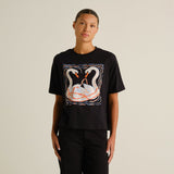 Camiseta DEDICATED Vadstena Painted Swans - Black - vista oficial 1