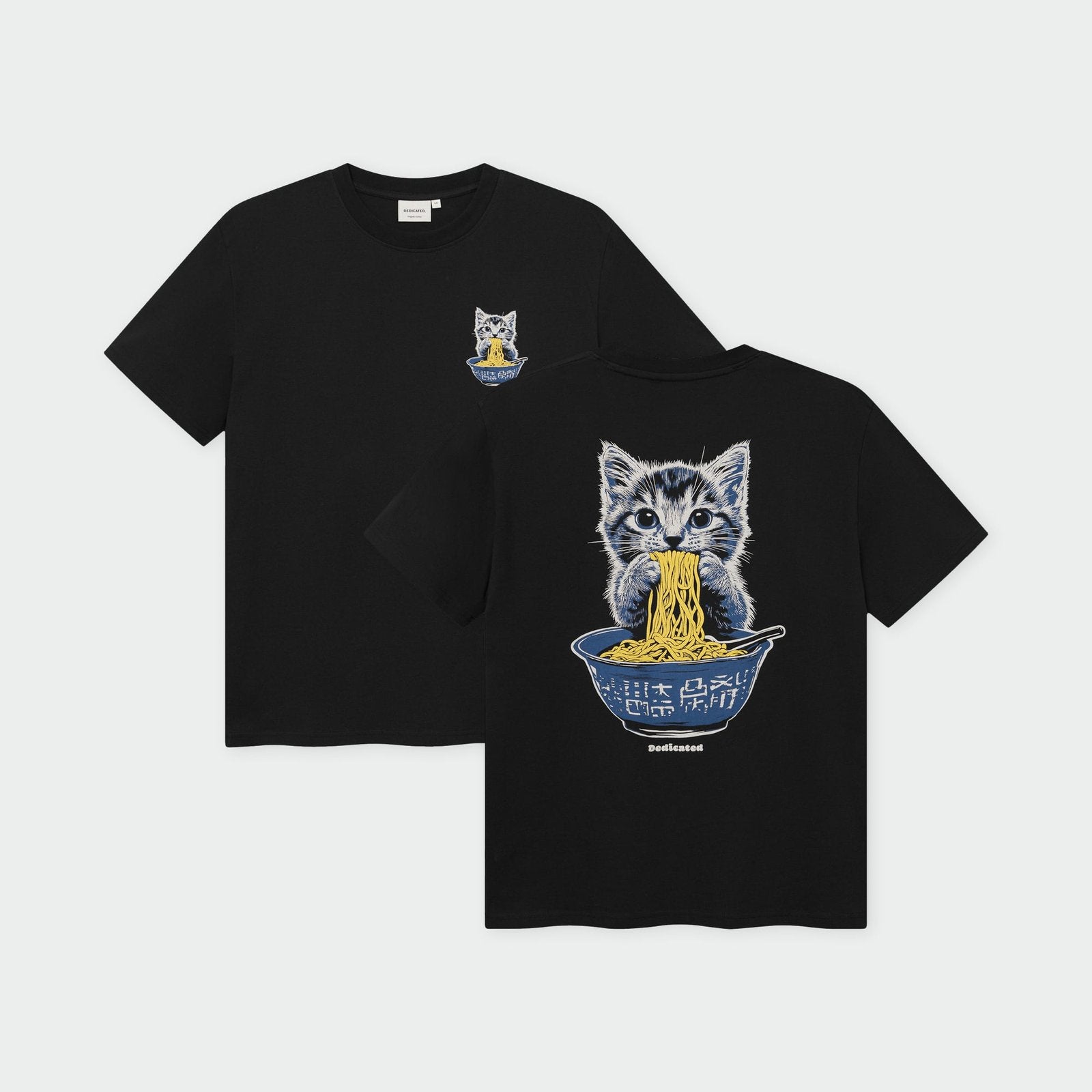Camiseta DEDICATED Stockholm Cat And Noodles - Black - vista oficial 1