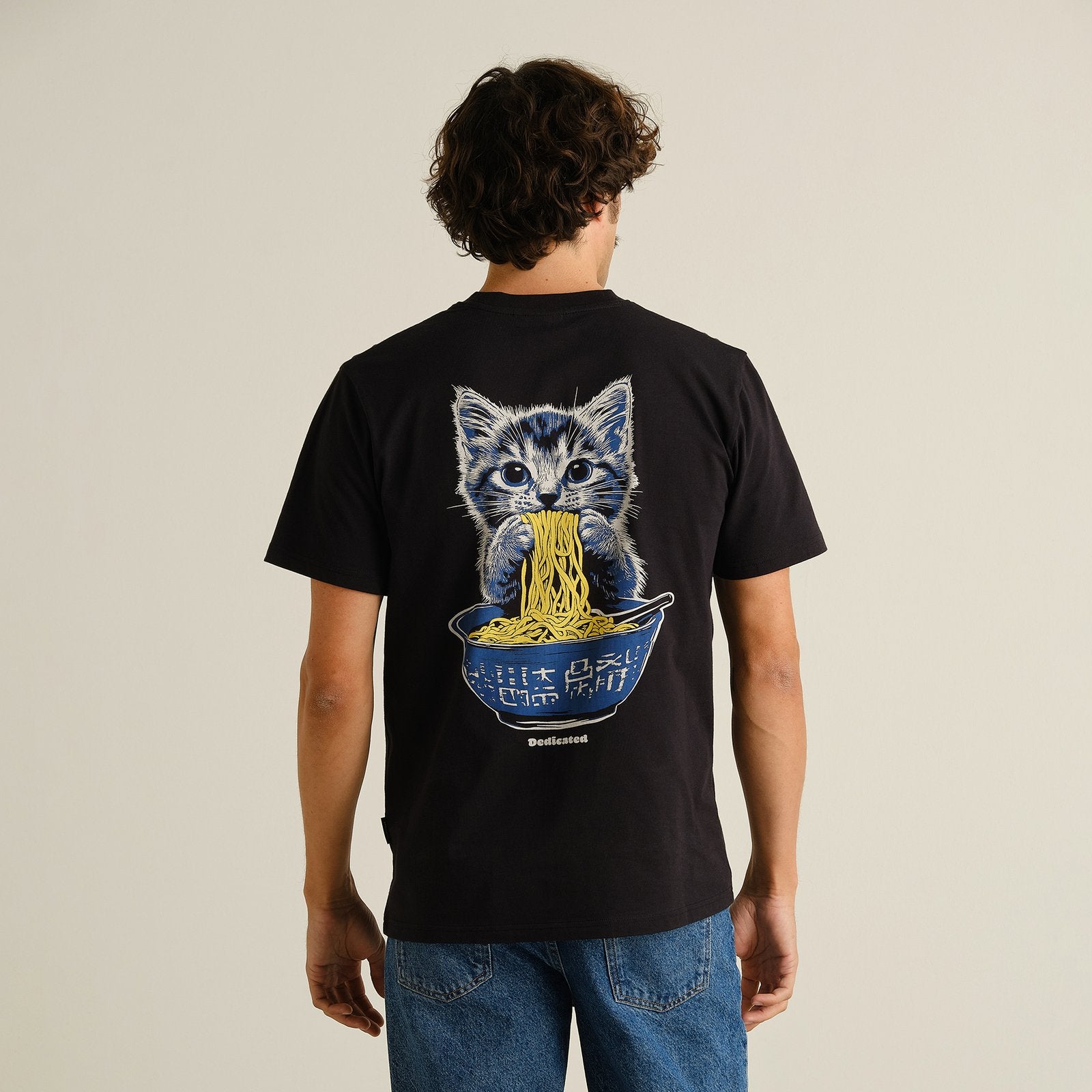 Camiseta DEDICATED Stockholm Cat And Noodles - Black - vista oficial 3