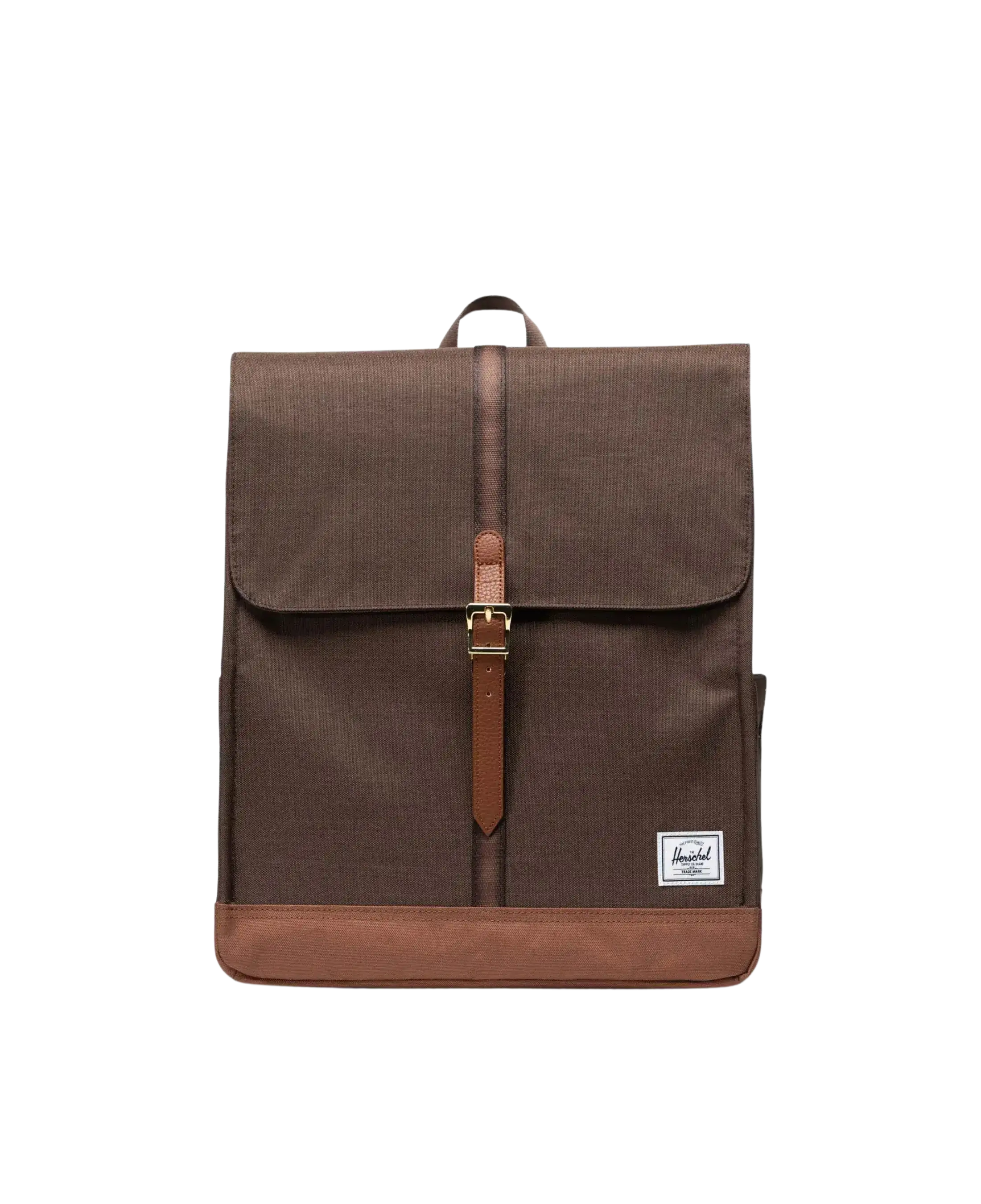 herschel 16l backpack HERSCHEL City Chocolate Brown Crosshatch Saddle Brown 16L Backpack – ECRU