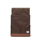 HERSCHEL City Chocolate Brown Crosshatch Saddle Brown 16L Backpack