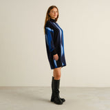 Vestido DEDICATED Nikkala Wavy Stripe - Blue - vista oficial 2