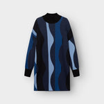 Vestido DEDICATED Nikkala Wavy Stripe - Blue - vista oficial 4