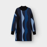 Vestido DEDICATED Nikkala Wavy Stripe - Blue - vista oficial 4