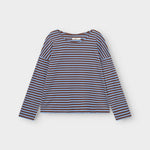 Camiseta DEDICATED Humledal Stripes - Cappuccino Brown/Cornflower Blue - vista oficial 2