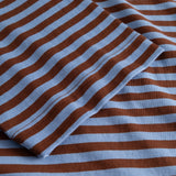 Camiseta DEDICATED Vadstena Stripes - Cappuccino Brown/Cornflower Blue - vista oficial 5