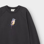 Sudadera DEDICATED Ystad Painted Bird EMB - Charcoal - vista oficial 1