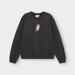 Sudadera DEDICATED Ystad Painted Bird EMB - Charcoal - vista oficial 4