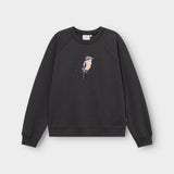 Sudadera DEDICATED Ystad Painted Bird EMB - Charcoal - vista oficial 4