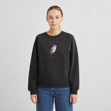 Sudadera DEDICATED Ystad Painted Bird EMB - Charcoal - vista oficial 3