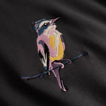 Sudadera DEDICATED Ystad Painted Bird EMB - Charcoal - vista oficial 2