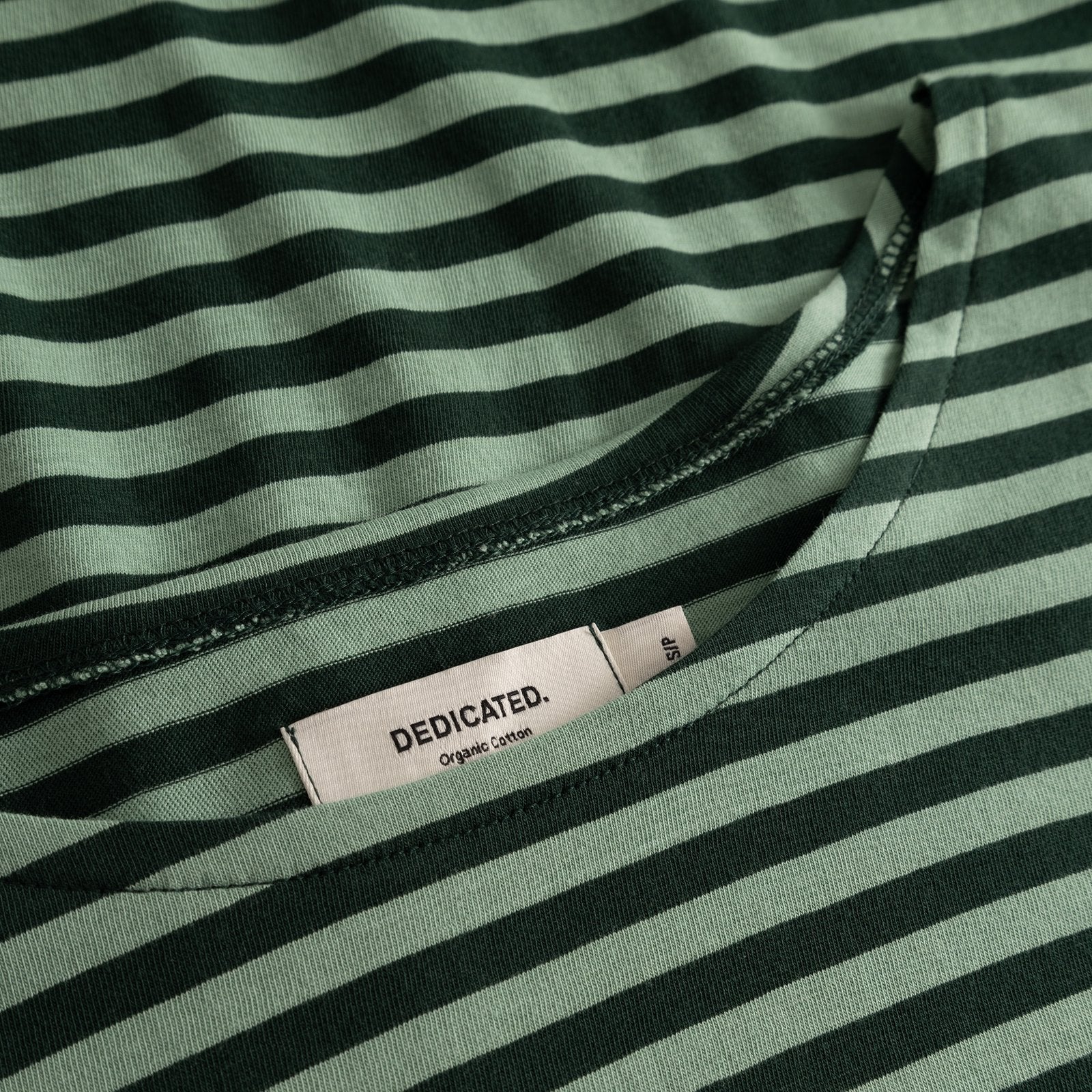 Camiseta DEDICATED Humledal Stripes - Dark Green/Granite Green - vista oficial 5