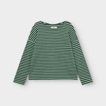 Camiseta DEDICATED Humledal Stripes - Dark Green/Granite Green - vista oficial 4