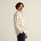 Camisa DEDICATED Lunnevik Ski Team - Oat White - vista oficial 2
