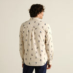 Camisa DEDICATED Lunnevik Ski Team - Oat White - vista oficial 3