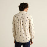 Camisa DEDICATED Lunnevik Ski Team - Oat White - vista oficial 3