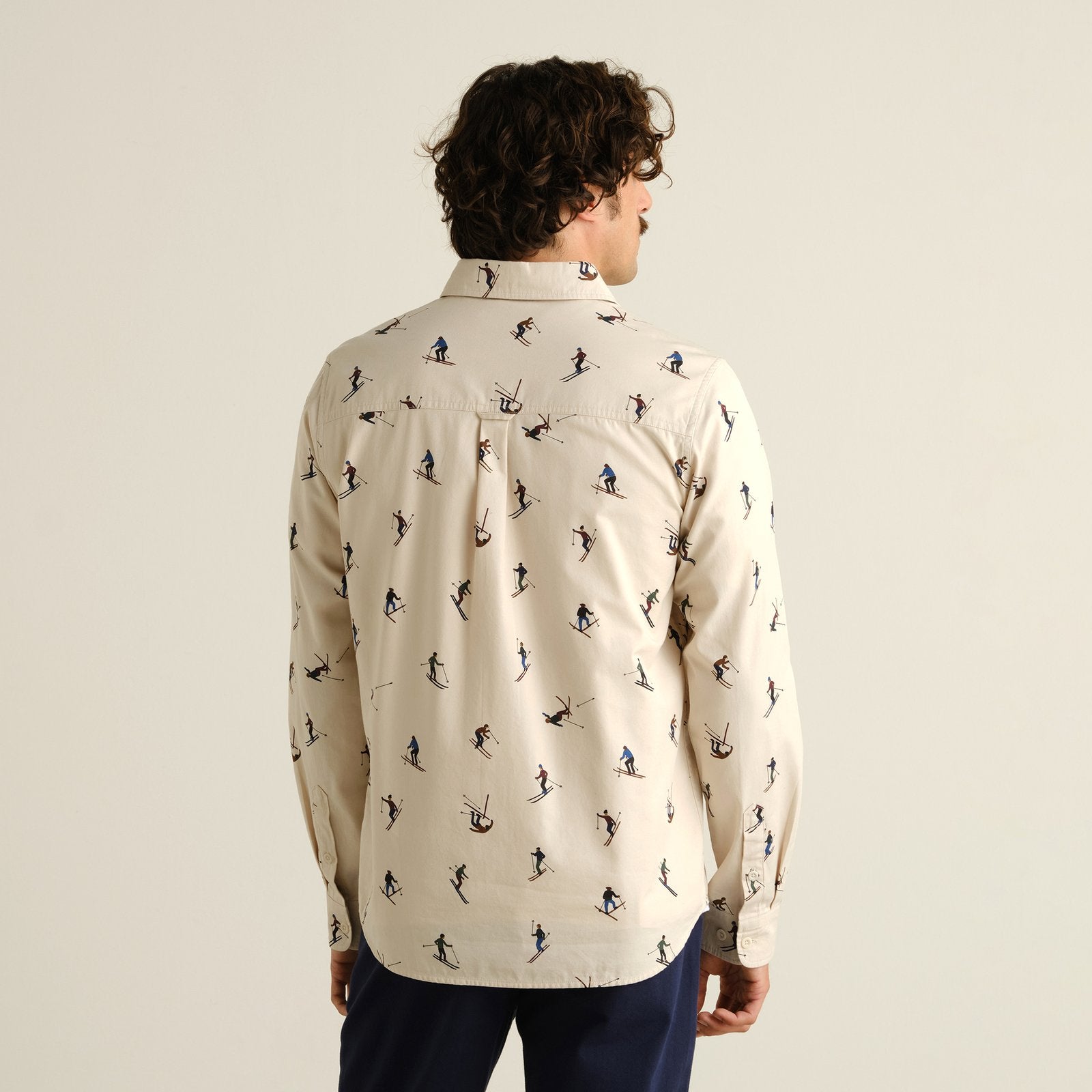 Camisa DEDICATED Lunnevik Ski Team - Oat White - vista oficial 3