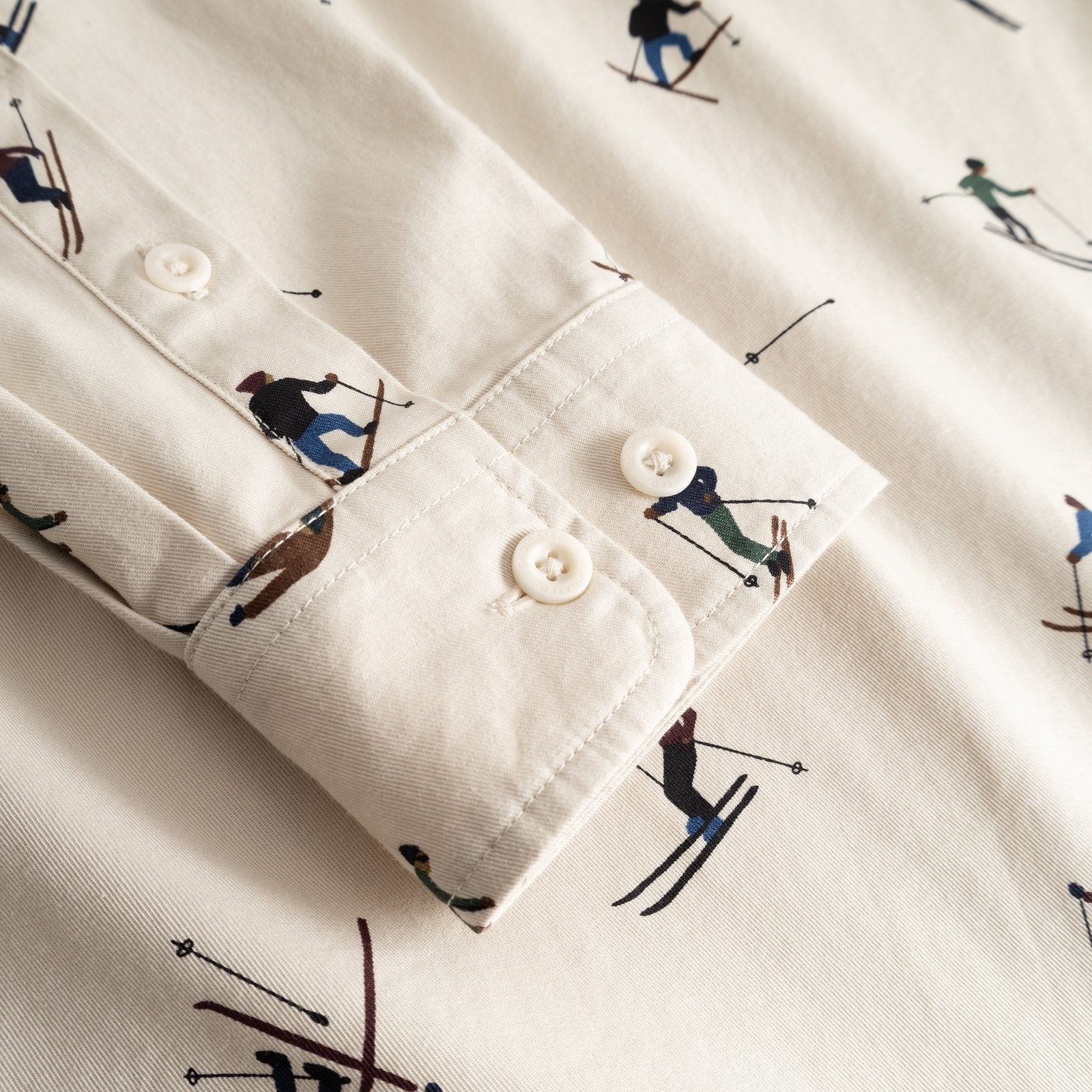 Camisa DEDICATED Lunnevik Ski Team - Oat White - vista oficial 7