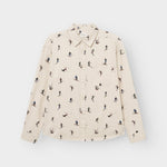 Camisa DEDICATED Lunnevik Ski Team - Oat White - vista oficial 5