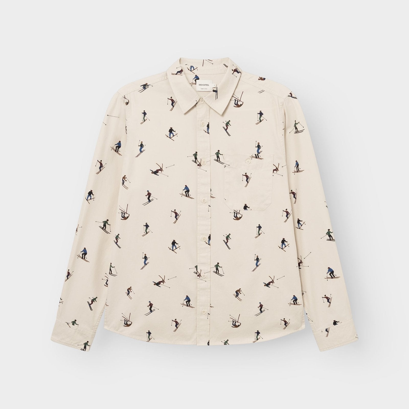 Camisa DEDICATED Lunnevik Ski Team - Oat White - vista oficial 5