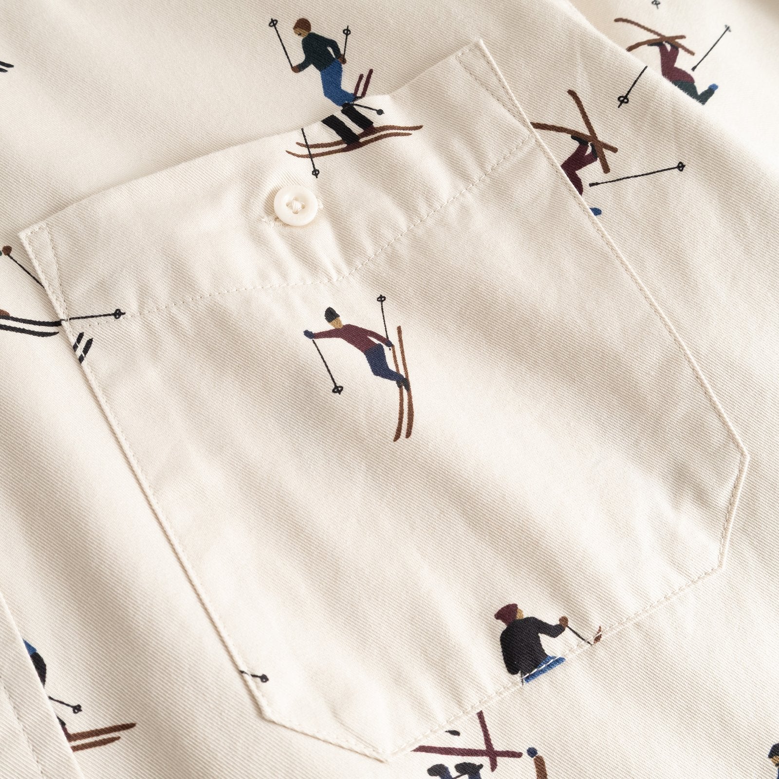 Camisa DEDICATED Lunnevik Ski Team - Oat White - vista oficial 8