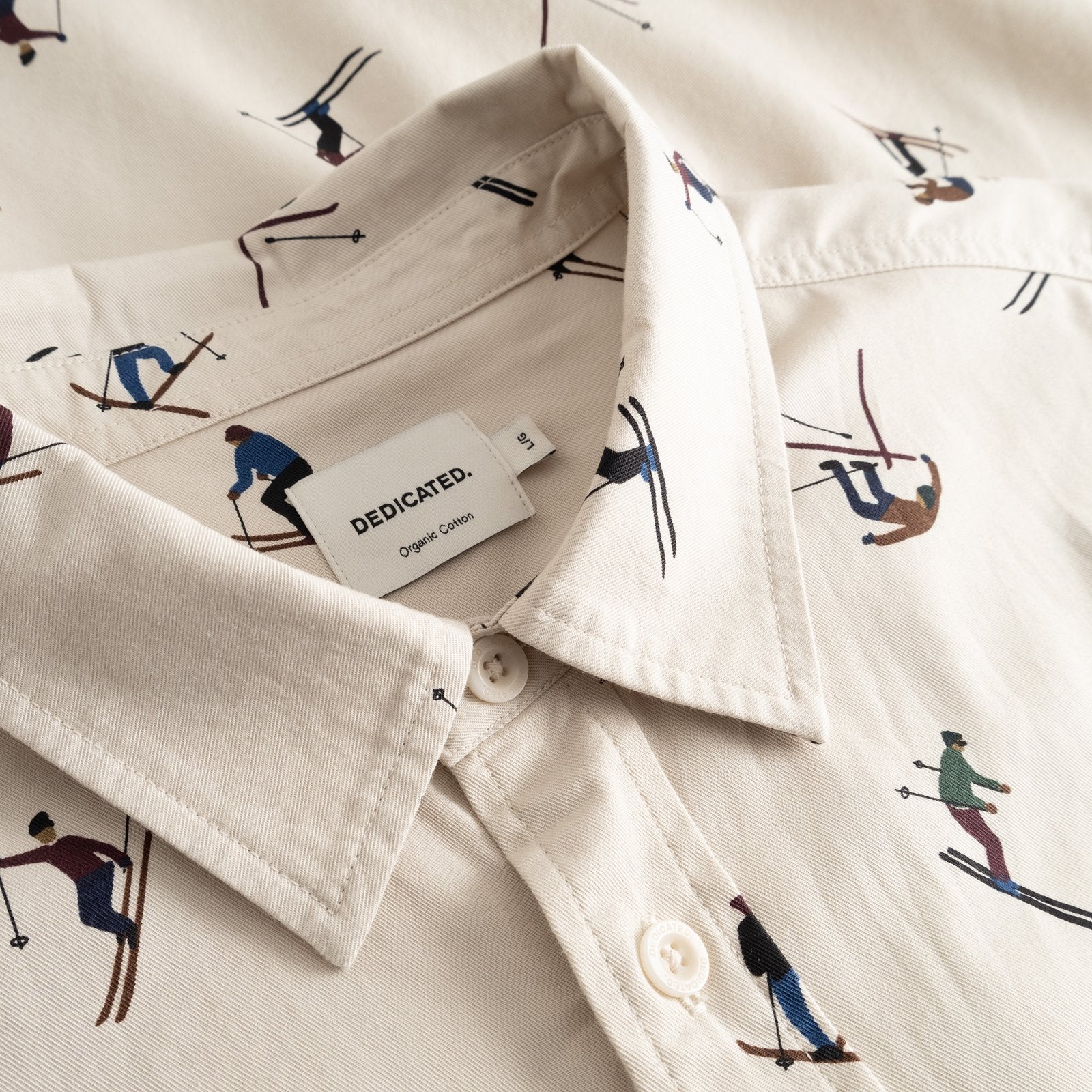Camisa DEDICATED Lunnevik Ski Team - Oat White - vista oficial 6