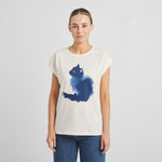 Camiseta DEDICATED Visby Watercolor Cat - Off-White - vista oficial 2
