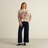 Jersey DEDICATED Limhamn Folk Flower - Vanilla White - vista oficial 5
