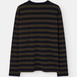 Camiseta LOREAK MENDIAN Striped Dot M Navy/Forest, vista de espalda