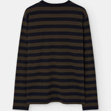 Camiseta LOREAK MENDIAN Striped Dot M Navy/Forest, vista de espalda