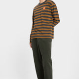 Camiseta LOREAK MENDIAN Striped Dot Marrón