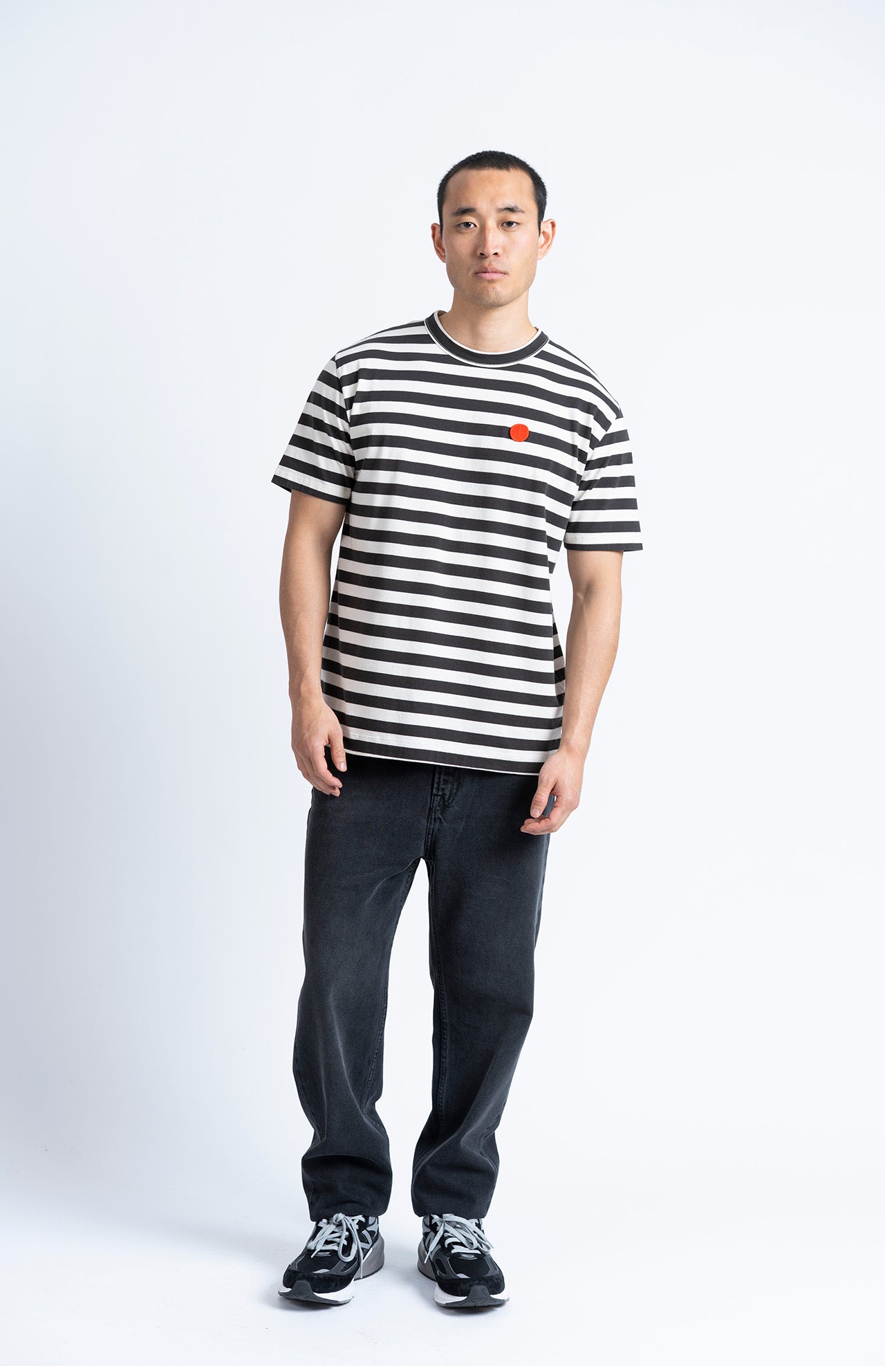 Camiseta LOREAK MENDIAN New Azpi Dot M Ecru/Anthracite, vista frontal adicional en modelo