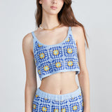 24COLORS Häkeltop 12355b Blau