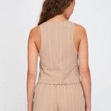 Chaleco 24COLOURS 12370 Beige con Nudo