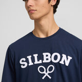 Camiseta SILBON Media Raqueta Azul Marino