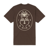 BIRDEN Visages Brown T-shirt