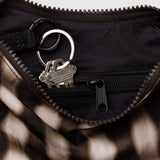 Bolso BAGGU Small Nylon Crescent Blurred Gingham Brown