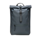 RAINS Rolltop Rucksack Schwarzer Rucksack