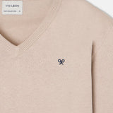 Jersey SILBON Classic Cuello Pico Beige
