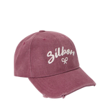 Gorra SILBON Desgastada Burdeos