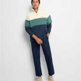 Sudadera SILBON Media Cremallera Azul Verde