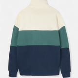 Sudadera SILBON Media Cremallera Azul Verde