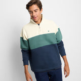 Sudadera SILBON Media Cremallera Azul Verde