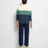 Sudadera SILBON Media Cremallera Azul Verde