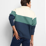 Sudadera SILBON Media Cremallera Azul Verde