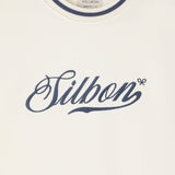 SILBON Retro Lettering Cream Sweatshirt