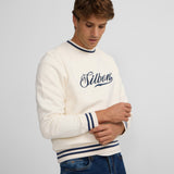 SILBON Retro Lettering Cream Sweatshirt